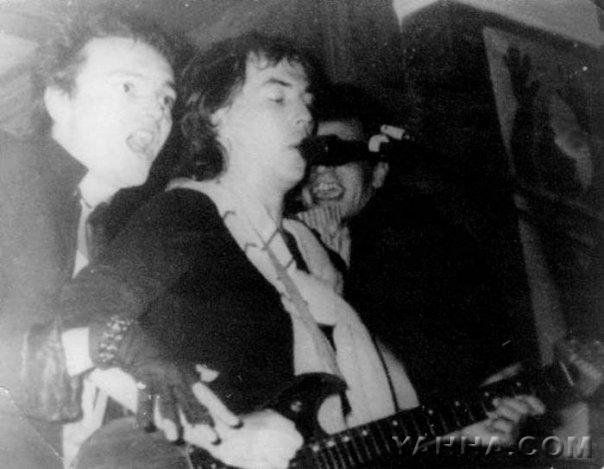 С Кинчевым. 10 мая 1985 г. Выступление на биологическом факультете Московского государственного университета С Константином Кинчевым и Святославом Задерием.
